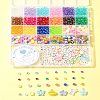 DIY Round & Flat Round with Letters Acrylic & Resin Bracelets Jewelry Making Kits DIY-FS0007-44-9