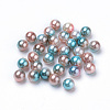 Rainbow Acrylic Imitation Pearl Beads OACR-R065-6mm-09-1
