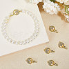  6Pcs Brass Fold Over Clasp with Crystal Rhinestone KK-CA0002-69A-4