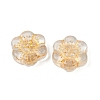 Baking Paint and Golden Metal Enlaced Glass Beads DGLA-T004-10B-2
