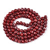 Drawbench Glass Round Beads GLAD-WH0001-01-15-2