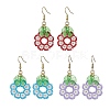 3 Pairs Handmade Seed Beads Dangle Earrings EJEW-MZ00143-1