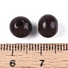 Spray Painted Round Natural Schima Wood Beads WOOD-A018-8mm-12-3