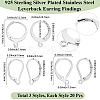 60Pcs 3 Styles 304 Stainless Steel Leverback Earring Findings STAS-BBC0008-30B-2