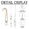 2Pcs 2 Styles Glass & Alloy Hanging Suncatchers AJEW-HS0001-35-4