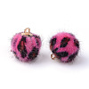 Handmade Plush Cloth Fabric Covered Charms X-WOVE-S082-14mm-M1-2