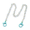 Personalized Aluminium & Acrylic Chain Necklaces NJEW-JN02876-1