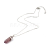 Bullet Shaped Natural Mixed Gemstone Jewelry Sets SJEW-JS01204-3