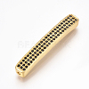 Brass Micro Pave Cubic Zirconia Beads ZIRC-T004-45G-2