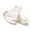 Black Golden Zinc Alloy Brooches JEWB-M039-04G-3