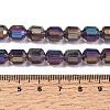 Electroplate Transparent Column Glass Beads Strands EGLA-A043-02-AB05-4