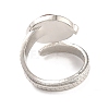 Oval Natural Unakite Cuff Ring RJEW-I079-01C-3