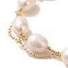 Natural Pearl Bead Bracelets BJEW-C051-26G-2