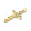 Rack Plating Brass Micro Pave Cubic Zirconia Pendants KK-C052-10B-G-2