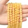 Natural Yellow Jade Bead Strands G-K121-01-8mm-3