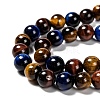 Natural Tiger Eye Beads Strands X-G-F173-14-8mm-3