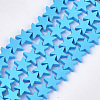 Spray Painted Non-magnetic Synthetic Hematite Beads Strands G-T116-21-03-1