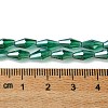 Transparent Electroplate Glass Beads Strands GLAA-K064-05A-PL01-4