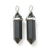 Natural Obsidian Pointed Pendants G-M378-01P-A17-2