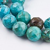 Dyed & Heated Natural Magnesite Beads Strands TURQ-F010-11-6mm-2