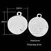 Tibetan Style Alloy Coin Pendants TIBEP-GC001-S-RS-1