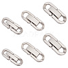   6Pcs 3 Styles 304 Stainless Steel Fold Over Clasps STAS-PH0004-98-1