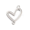 Rack Plating Brass Love Heart Connector Charms KK-M293-47P-1
