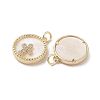 Brass Pendants Pave Shell KK-L208-76G-2