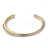 Two Tone Double Layered 304 Stainless Steel Cuff Bracelet STAS-Z055-05GP-2