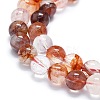 Natural Red Hematoid Quartz/Ferruginous Quartz Beads Strands G-K245-A02-02-3
