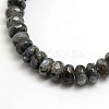 Faceted Natural Labradorite Rondelle Bead Strands G-M065-4mm-01-2