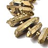 Electroplated Natural Quartz Crystal Beads Strands G-F800-B-5
