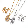 (Jewelry Parties Factory Sale)304 Stainless Steel Jewelry Sets SJEW-F204-04-1