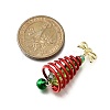 Christmas Electroplate Glass Pendants PALLOY-JF04364-03-2