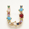 Brass Micro Pave Cubic Zirconia Pendants ZIRC-S061-64U-1