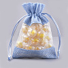 Cotton & Organza Packing Pouches Drawstring Bags ABAG-S004-09E-13x18-1