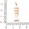 Brass with Enamel Pendants KK-CBA2F11-03G-05-3