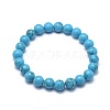 Synthetic Turquoise Jasper Bead Stretch Bracelets BJEW-K212-A-022-1