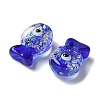 Handmade Foil Lampwork Fish Beads FOIL-Z001-01-2