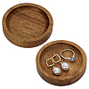 Flat Round Wood Jewelry Plate DJEW-WH0027-06A-1