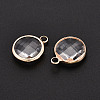 Brass Glass Pendants GLAA-T027-07-3