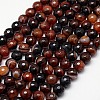 Natural Striped Agate/Banded Agate Beads Strands X-G-G581-10mm-14-1