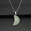 Moon Natural Green Aventurine Pendant Necklaces AK5365-11-1