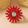 Alloy with Glass Finger Rings for Women OX7798-2-2
