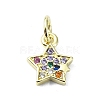 Brass Micro Pave Colorful Cubic Zirconia Pendants KK-H475-19G-01-1