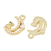 Alloy & Enamel & ABS Plastic Pearl Pendants PL-CBA415D-38G-2