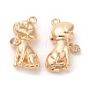 Brass with Glass Pendants KK-G468-35G-1