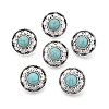 Zinc Metal Alloy & Natural Turquoise Buttons LS-BUTT-WH0057-001C-AS-1