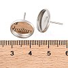 Tarnish Resistant 304 Stainless Steel Flat Round Stud Earring Settings X-STAS-I017-01-3
