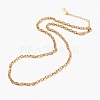 Brass Cable Chain Necklaces NJEW-H206-12G-2